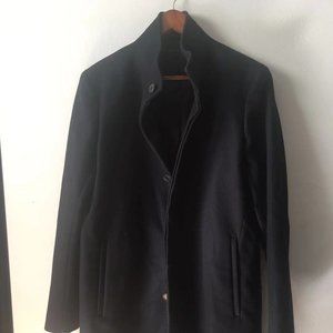 theory Belvin Wool-Blend Car Coat navy-M